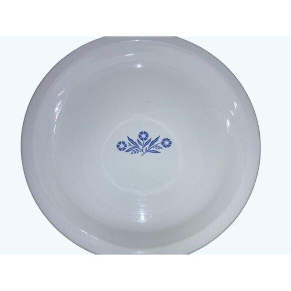 CorningWare P-309 9-Inch Round Pie Plate White & Blue Floral Baking Dish - Picture 2 of 6